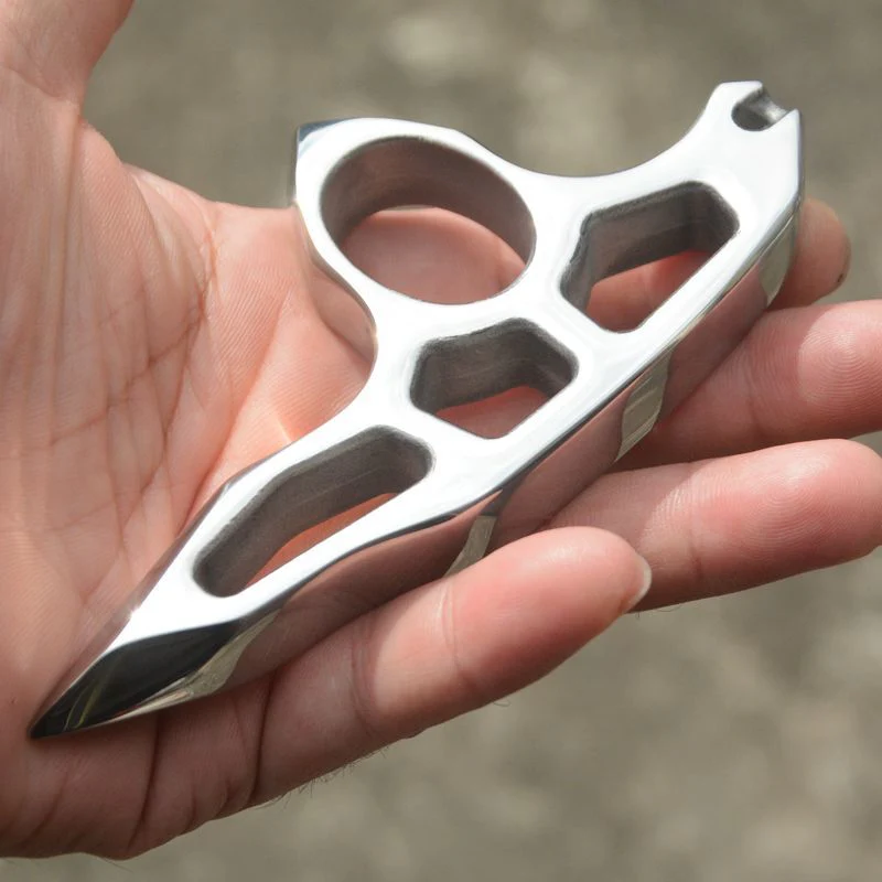 Thickened pure steel knuckle duster Emergency Window Breaker Boxing Combat Defense EDDC Tool - Image 4