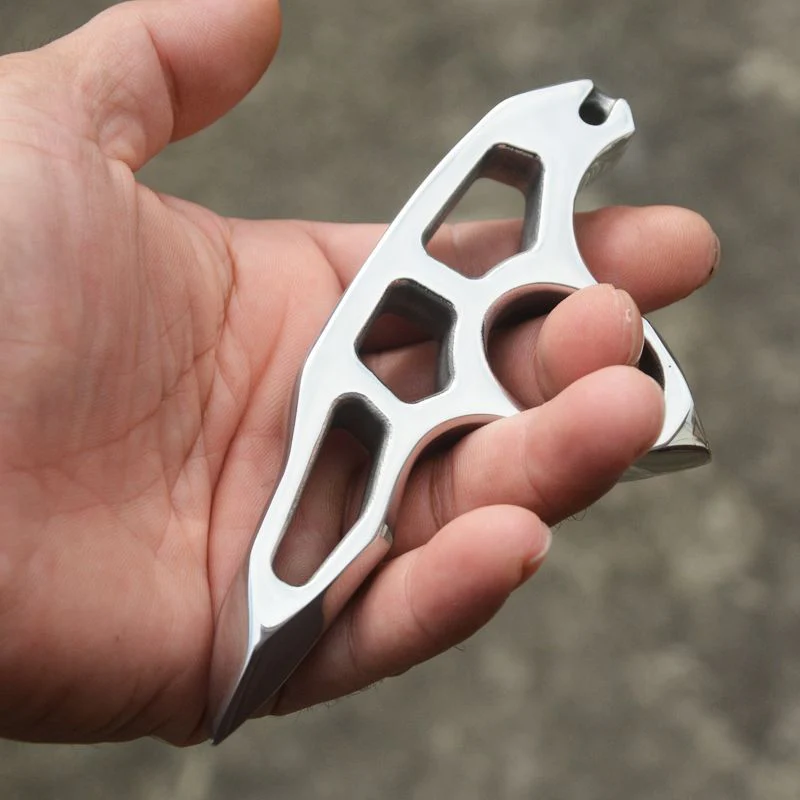 Thickened pure steel knuckle duster Emergency Window Breaker Boxing Combat Defense EDDC Tool - Image 5