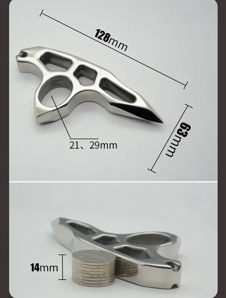Thickened pure steel knuckle duster Emergency Window Breaker Boxing Combat Defense EDDC Tool - Image 7