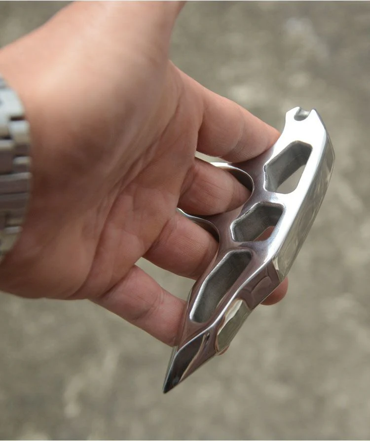 Thickened pure steel knuckle duster Emergency Window Breaker Boxing Combat Defense EDDC Tool - Image 8