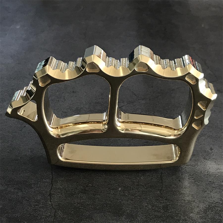 Thickened Solid Brass Knuckle Duster Broken Window EDC Tool - Image 11