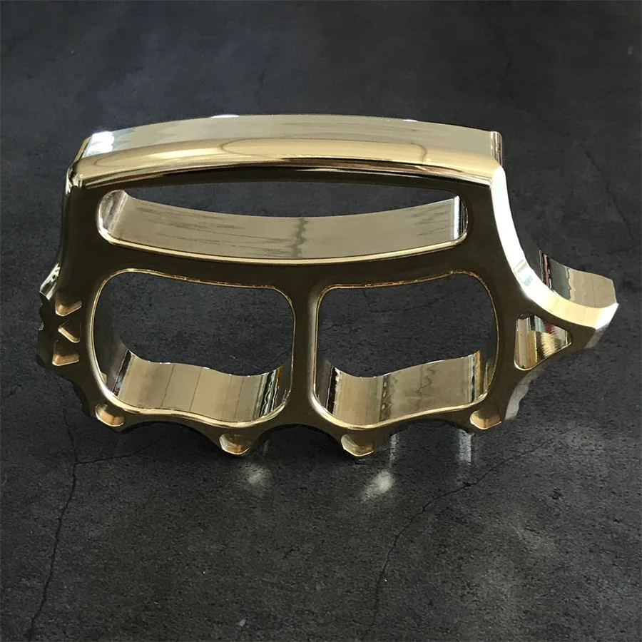 Thickened Solid Brass Knuckle Duster Broken Window EDC Tool - Image 12