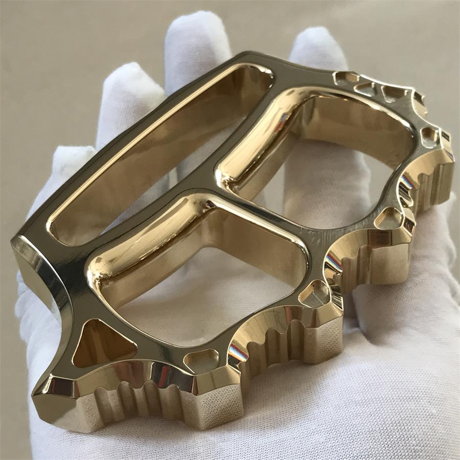 Thickened Solid Brass Knuckle Duster Broken Window EDC Tool - Image 13