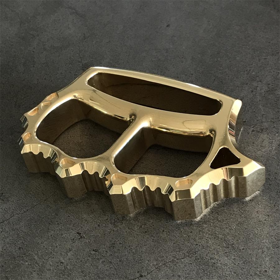 Thickened Solid Brass Knuckle Duster Broken Window EDC Tool - Image 15