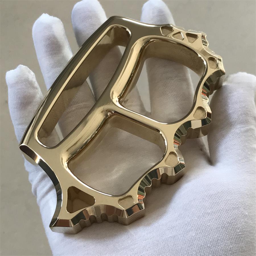 Thickened Solid Brass Knuckle Duster Broken Window EDC Tool - Image 2