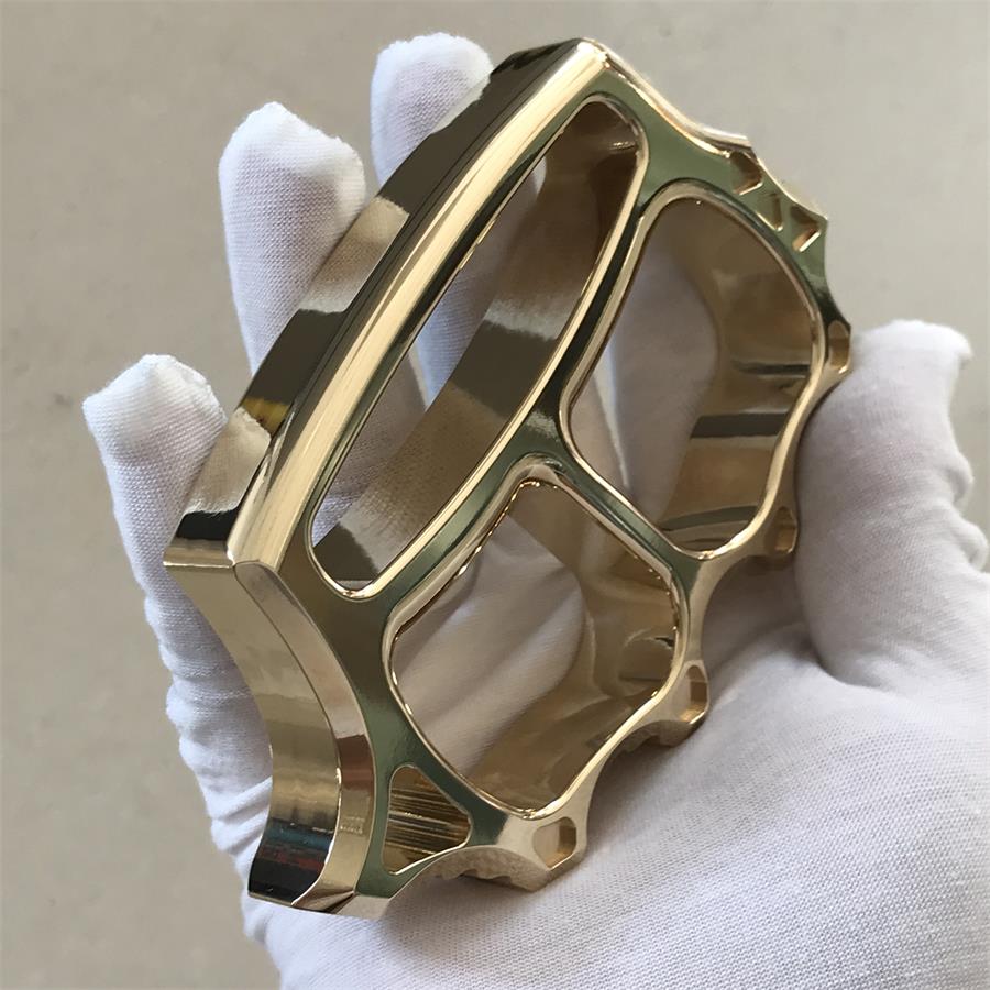 Thickened Solid Brass Knuckle Duster Broken Window EDC Tool - Image 3