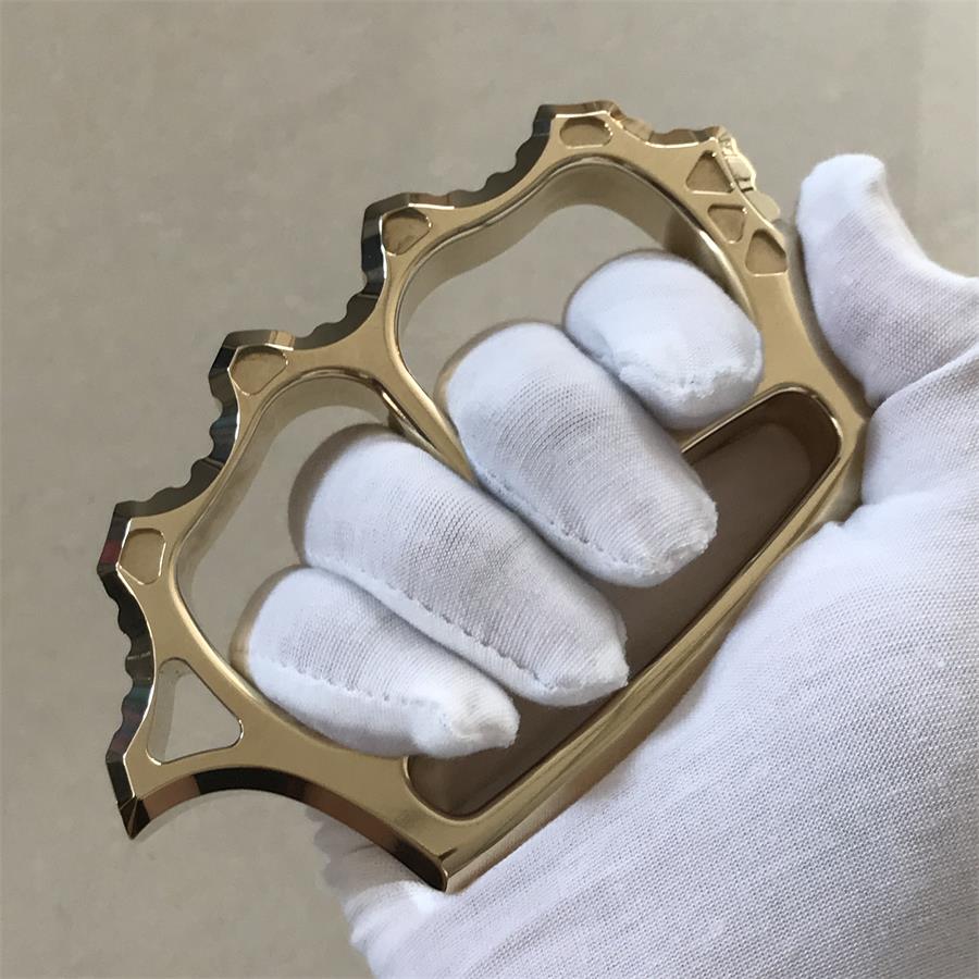 Thickened Solid Brass Knuckle Duster Broken Window EDC Tool - Image 4