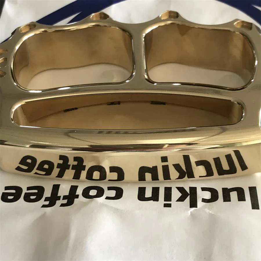 Thickened Solid Brass Knuckle Duster Broken Window EDC Tool - Image 5