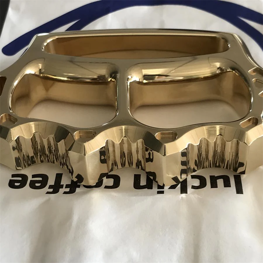 Thickened Solid Brass Knuckle Duster Broken Window EDC Tool - Image 6