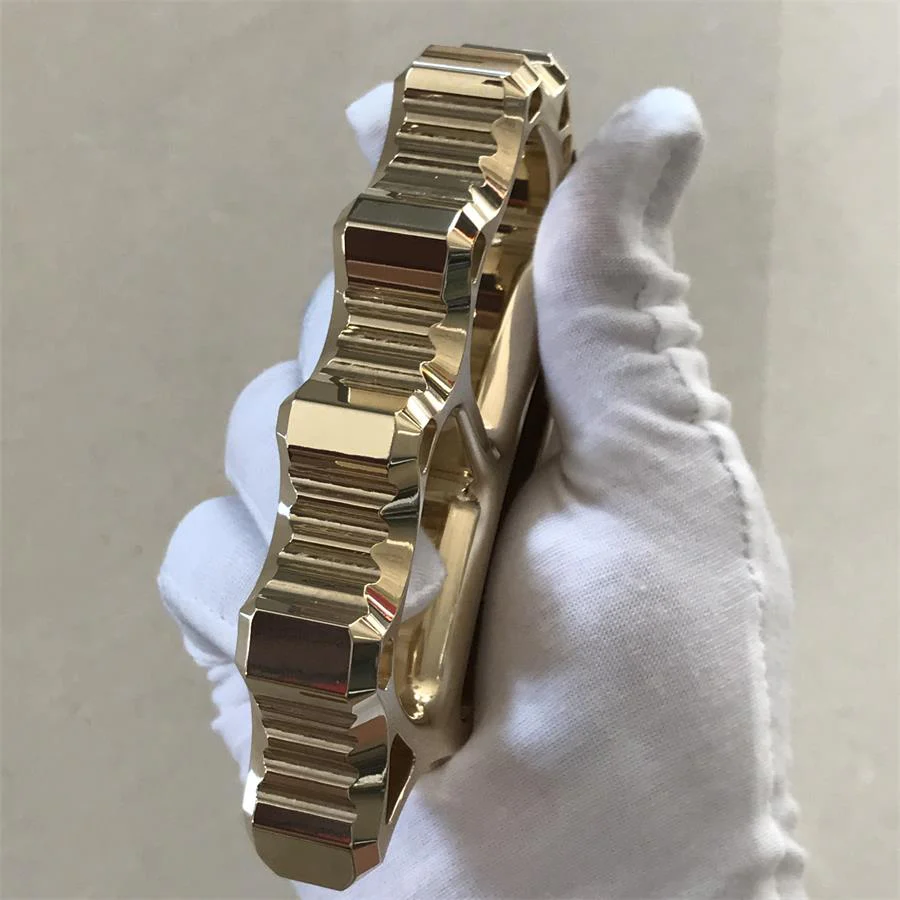 Thickened Solid Brass Knuckle Duster Broken Window EDC Tool - Image 7