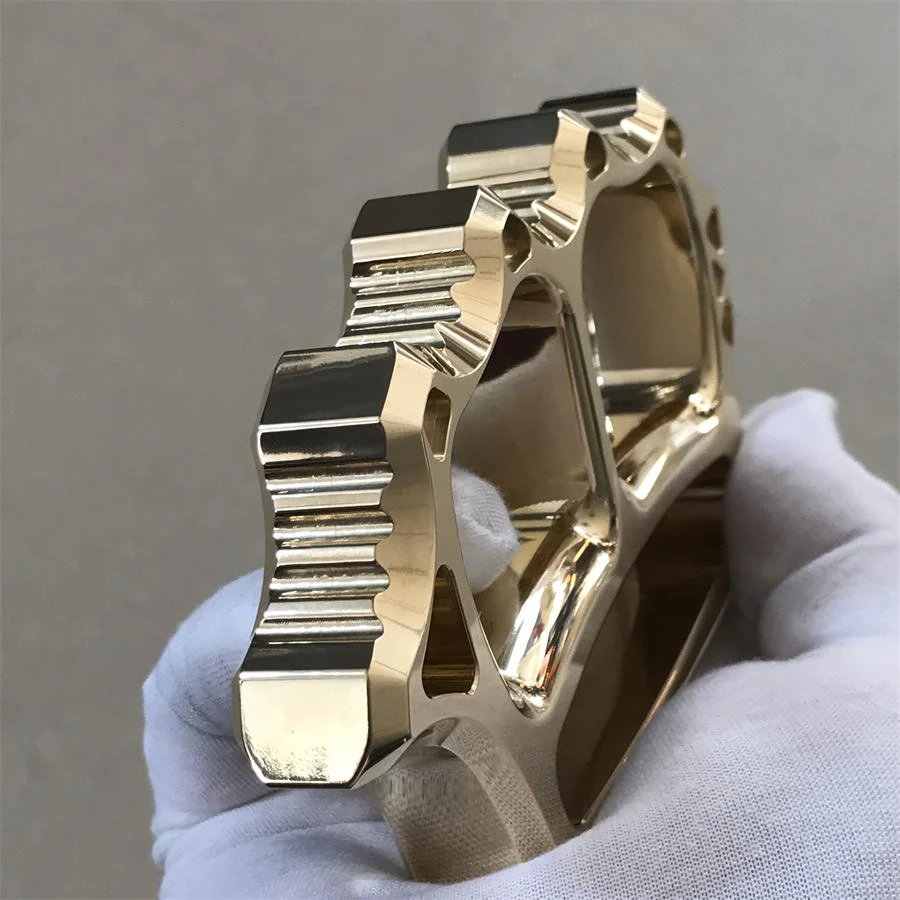 Thickened Solid Brass Knuckle Duster Broken Window EDC Tool - Image 9