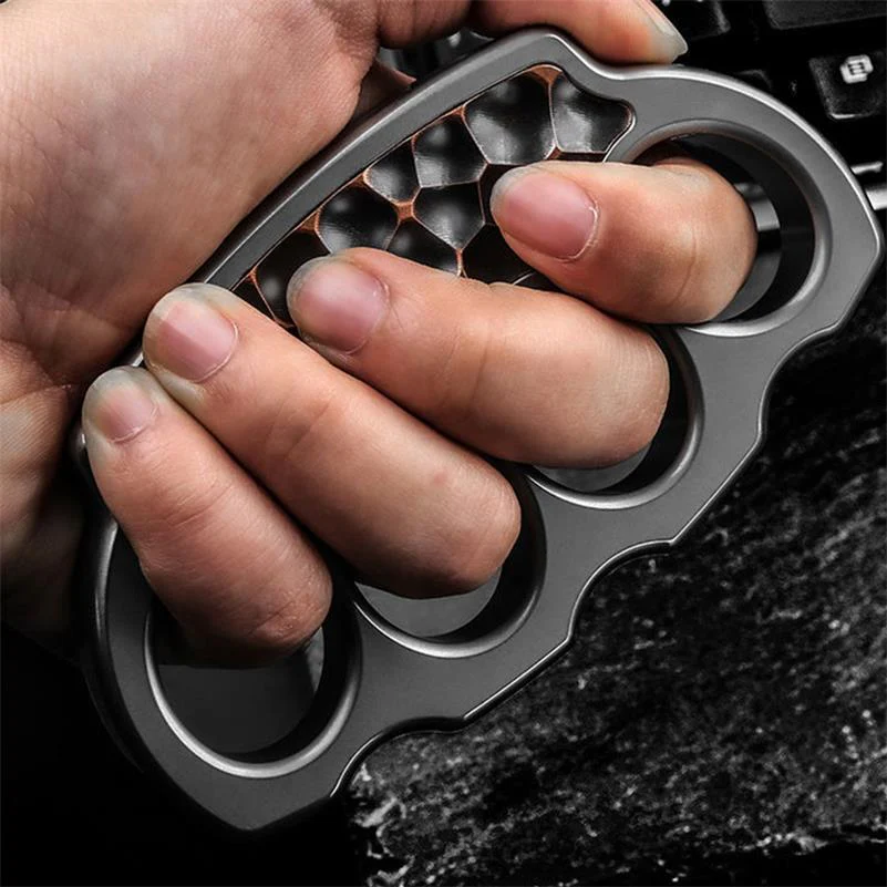 Titanium Alloy Purple Copper Patch Knuckle Duster - Image 2