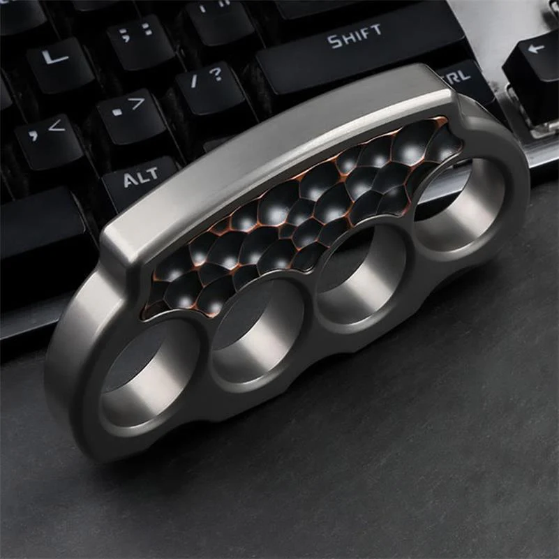 Titanium Alloy Purple Copper Patch Knuckle Duster - Image 4