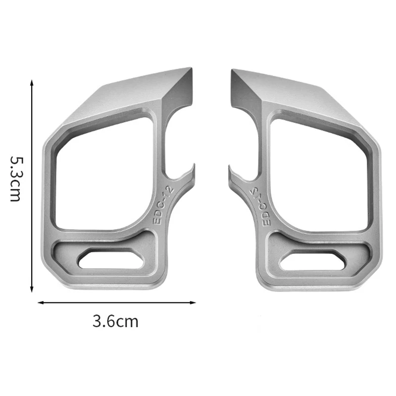 Titanium Bottle Opener Knuckle Duster Defense Pendant - Image 12