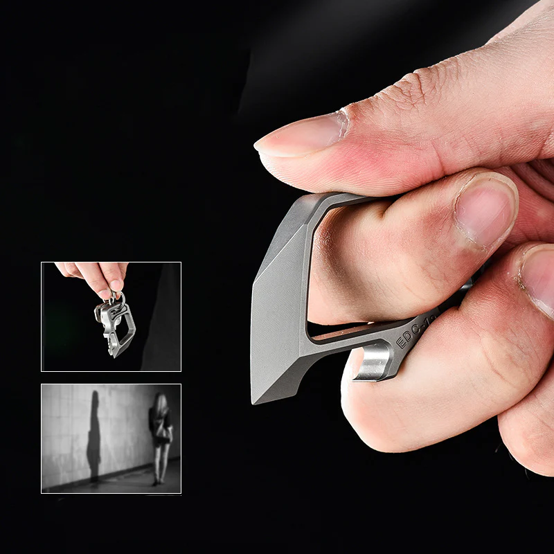 Titanium Bottle Opener Knuckle Duster Defense Pendant - Image 3