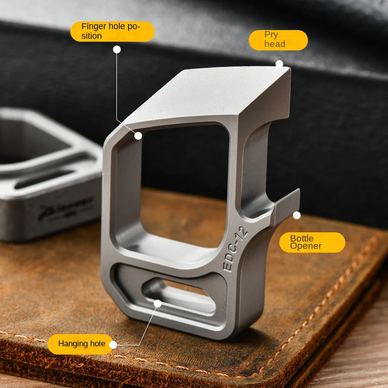 Titanium Bottle Opener Knuckle Duster Defense Pendant - Image 4