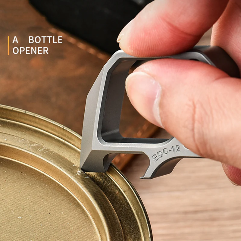 Titanium Bottle Opener Knuckle Duster Defense Pendant - Image 6