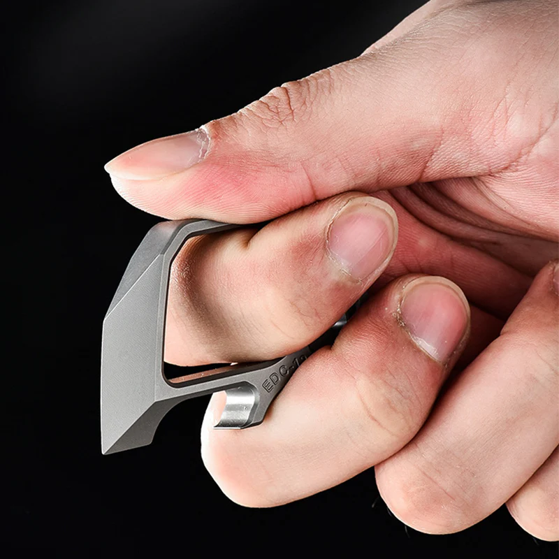 Titanium Bottle Opener Knuckle Duster Defense Pendant - Image 9