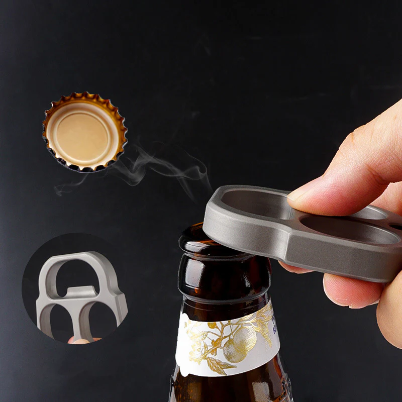 Titanium Bottle Opener Knuckle Duster Multi-function Defense Tool - Image 4