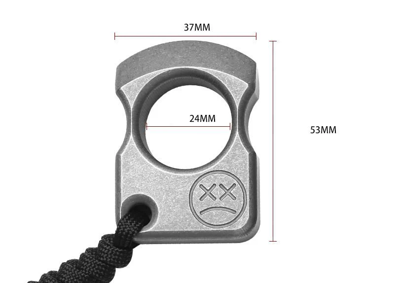 Titanium Knuckle Duster High Hardness Multi-functional Tiger Finger Self-defense Defense Finger Tiger Outdoor Pocket Portable Ring - Image 10