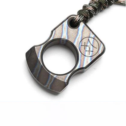 Titanium Knuckle Duster High Hardness Multi-functional Tiger Finger Self-defense Defense Finger Tiger Outdoor Pocket Portable Ring - Image 13