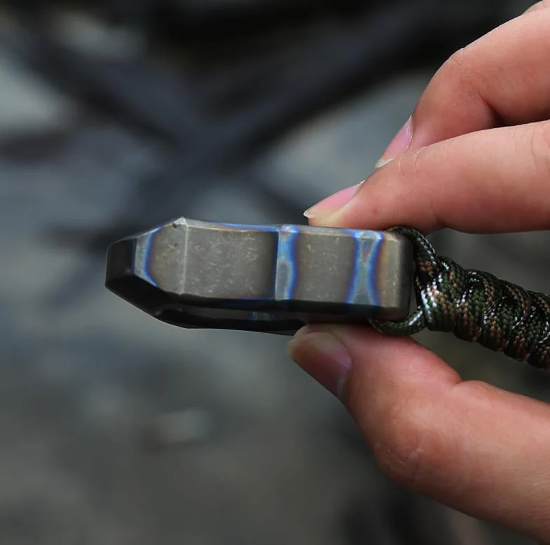 Titanium Knuckle Duster High Hardness Multi-functional Tiger Finger Self-defense Defense Finger Tiger Outdoor Pocket Portable Ring - Image 5