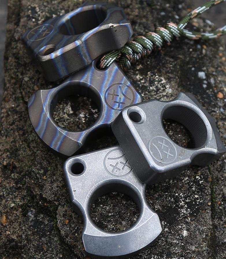 Titanium Knuckle Duster High Hardness Multi-functional Tiger Finger Self-defense Defense Finger Tiger Outdoor Pocket Portable Ring - Image 8