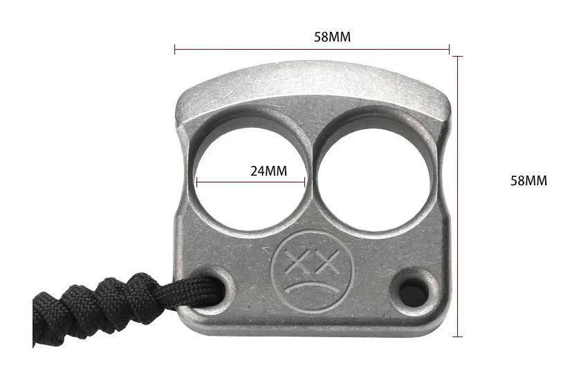 Titanium Knuckle Duster High Hardness Multi-functional Tiger Finger Self-defense Defense Finger Tiger Outdoor Pocket Portable Ring - Image 9