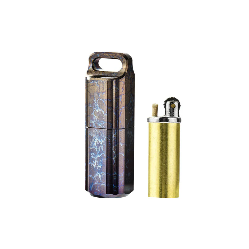 Titanium Lighter Sealed Waterproof Pill Holder - Image 14