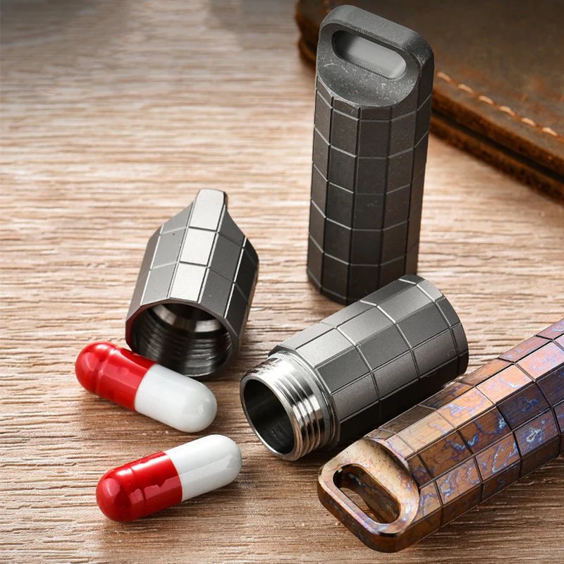 Titanium Lighter Sealed Waterproof Pill Holder - Image 2