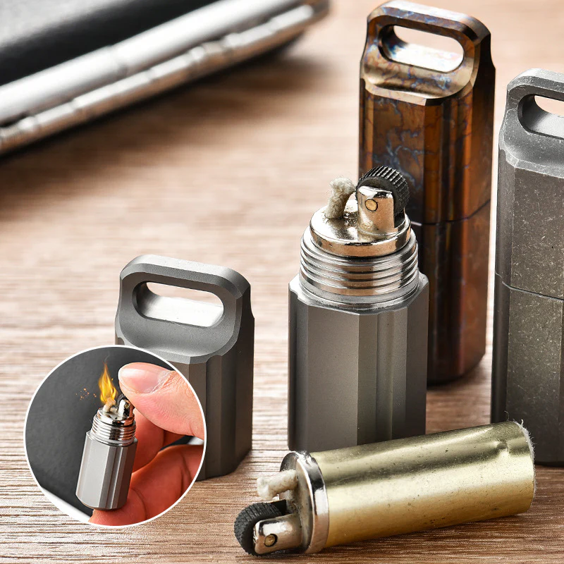 Titanium Lighter Sealed Waterproof Pill Holder - Image 4