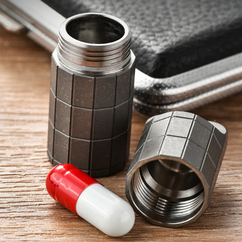 Titanium Lighter Sealed Waterproof Pill Holder - Image 6