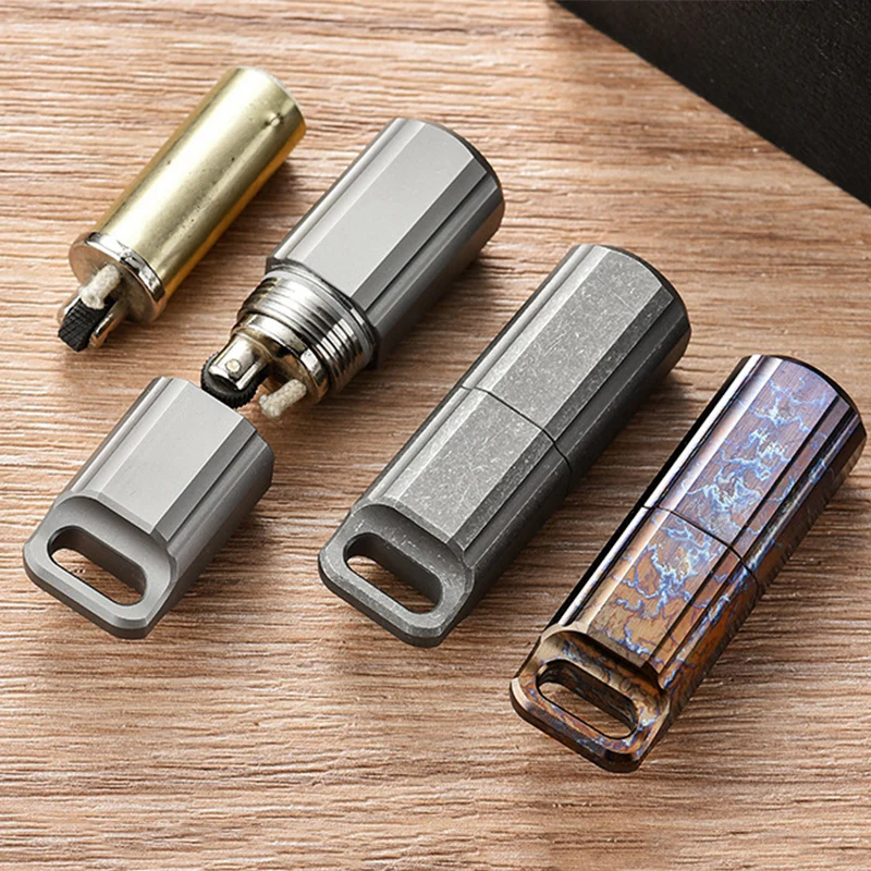 Titanium Lighter Sealed Waterproof Pill Holder - Image 8