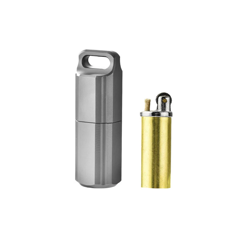 Titanium Lighter Sealed Waterproof Pill Holder - Image 9