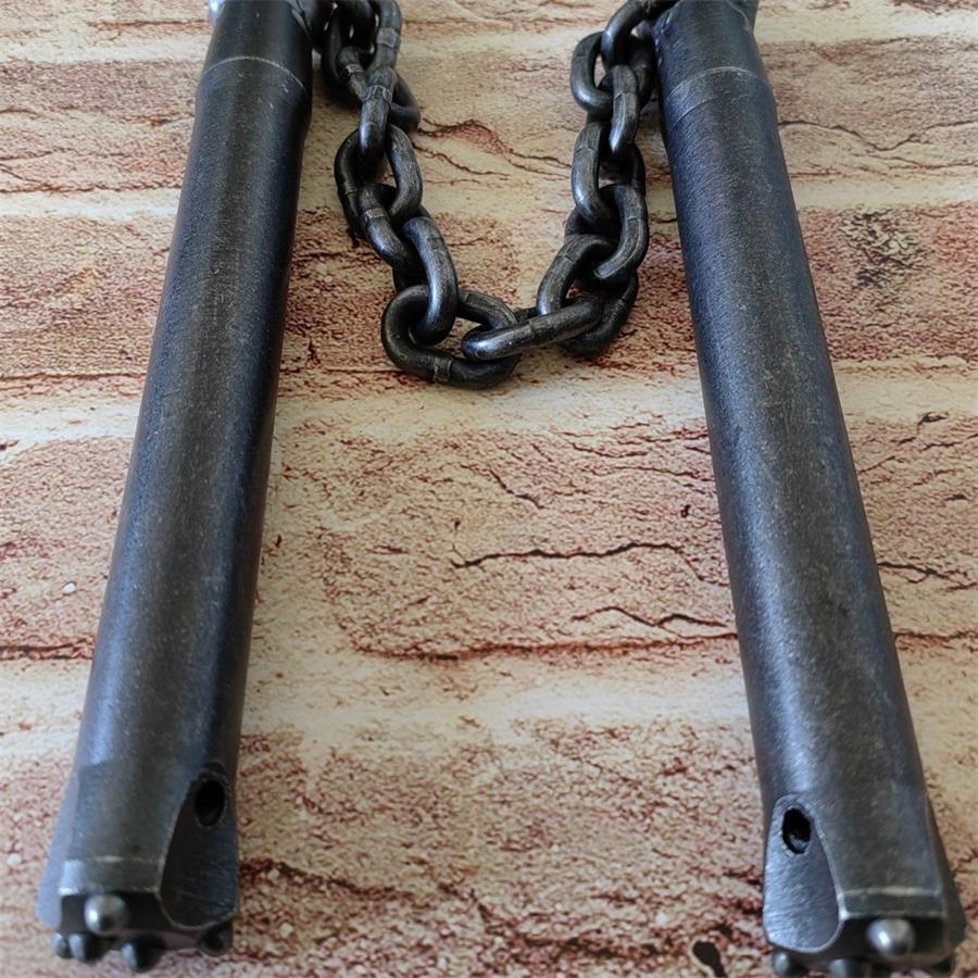 Tungsten Steel Heavy Stick Handmade Nunchucks Window Breaking Self Defense Tool - Image 10