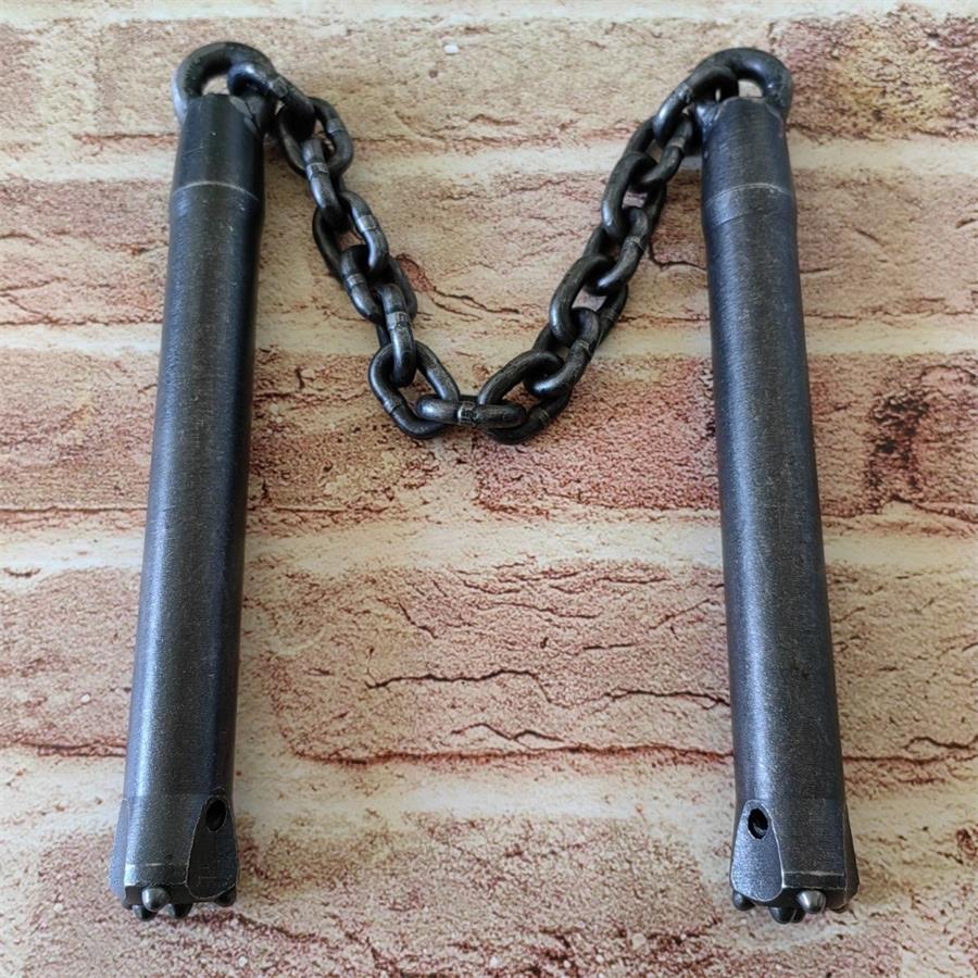 Tungsten Steel Heavy Stick Handmade Nunchucks Window Breaking Self Defense Tool - Image 6