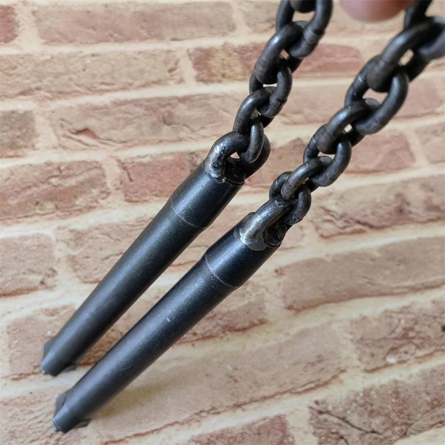 Tungsten Steel Heavy Stick Handmade Nunchucks Window Breaking Self Defense Tool - Image 9