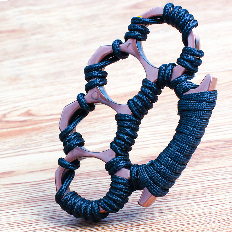 Umbrella Rope Knuckle Duster Four Finger Defense Fitness Training Boxing Window Breaker Combat Protective Gear Portable EDC Tool - Image 3