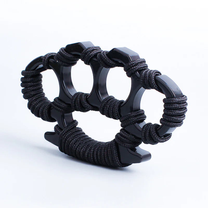 Umbrella Rope Knuckle Duster Four Finger Defense Fitness Training Boxing Window Breaker Combat Protective Gear Portable EDC Tool - Image 5