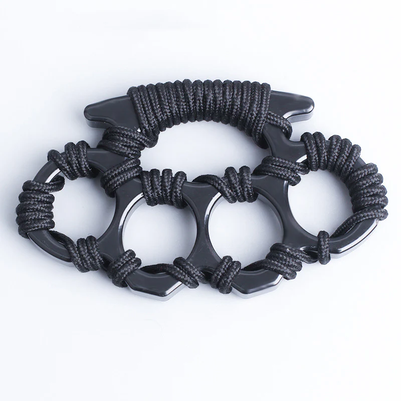 Umbrella Rope Knuckle Duster Four Finger Defense Fitness Training Boxing Window Breaker Combat Protective Gear Portable EDC Tool - Image 6