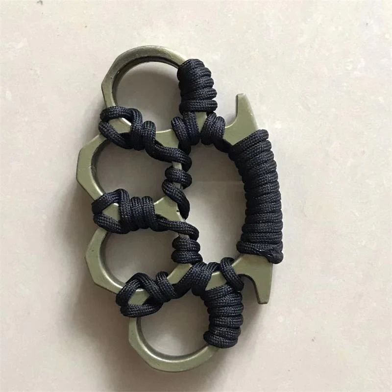 Umbrella Rope Knuckle Duster Four Finger Defense Fitness Training Boxing Window Breaker Combat Protective Gear Portable EDC Tool - Image 9