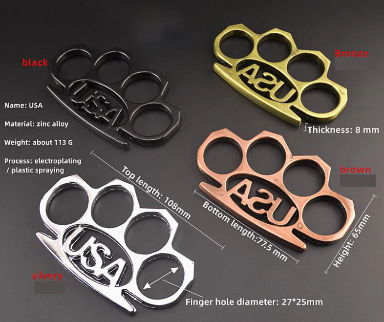 USA - EDC window breaker brass knuckles duster outdoor supplies - Image 3
