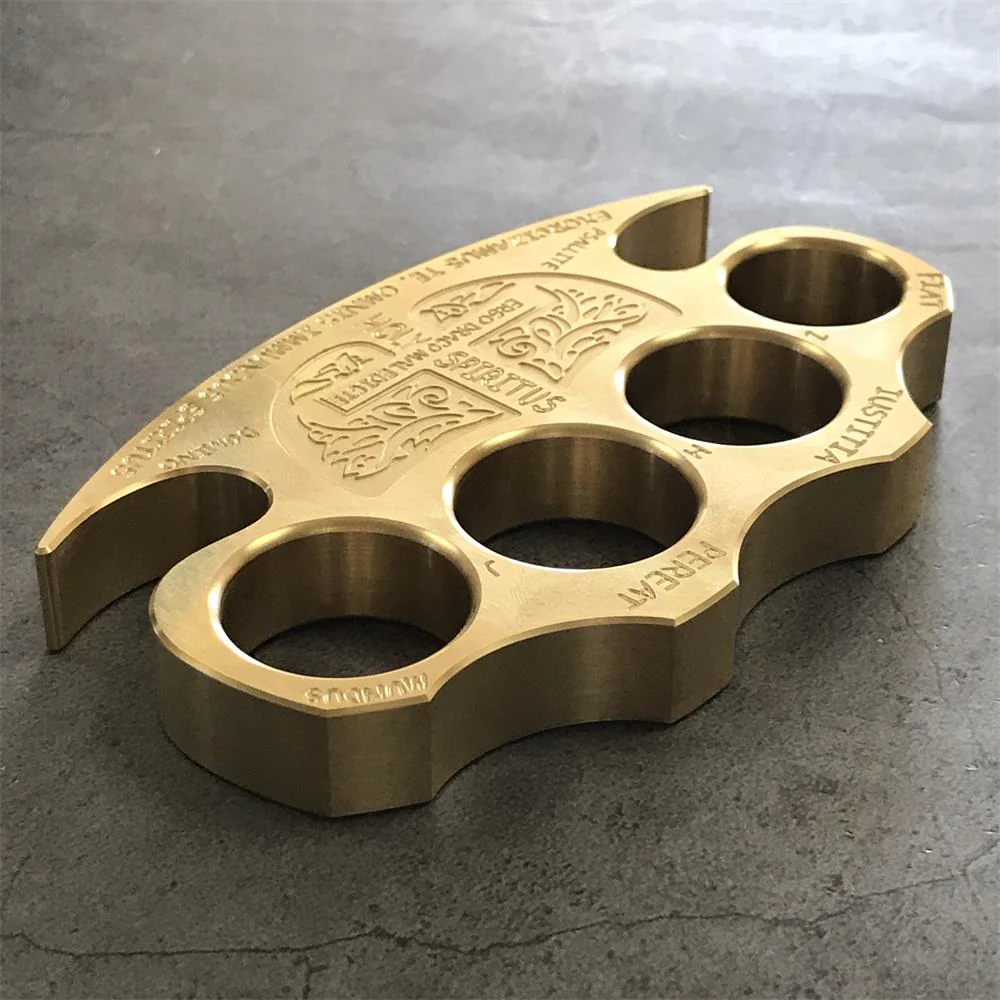Warrior Solid Brass Knuckle  Duster Self-defense Window Breaking EDC Tool - Image 3