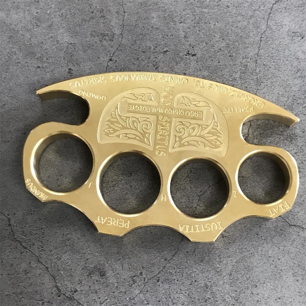 Warrior Solid Brass Knuckle  Duster Self-defense Window Breaking EDC Tool - Image 4