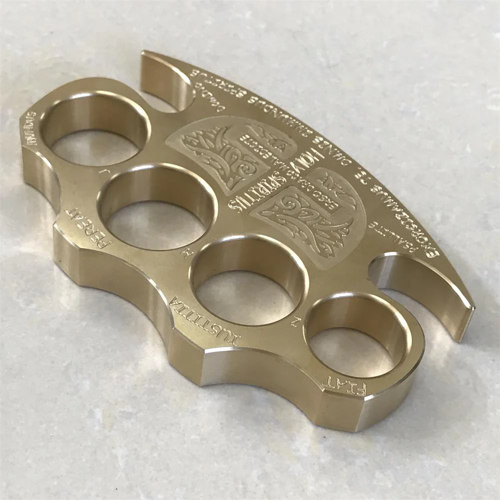 Warrior Solid Brass Knuckle  Duster Self-defense Window Breaking EDC Tool - Image 6