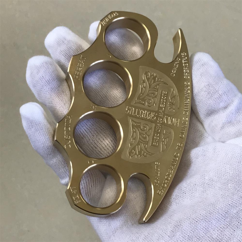 Warrior Solid Brass Knuckle  Duster Self-defense Window Breaking EDC Tool - Image 7