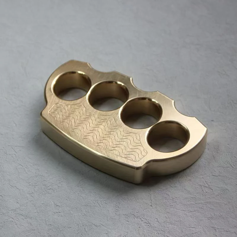Wave Brass Knuckle Duster Self-Defense EDC Tool - Image 5