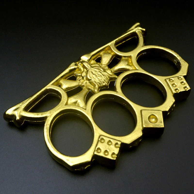 Wolf Head Style Knuckle Duster Four-fingered Tiger Defense Gloves with Car Broken Window Fight Boxing Ring Life-saving EDC Tool - Image 2