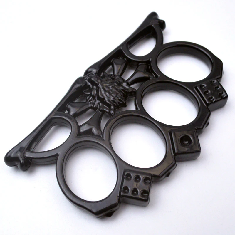 Wolf Head Style Knuckle Duster Four-fingered Tiger Defense Gloves with Car Broken Window Fight Boxing Ring Life-saving EDC Tool - Image 3