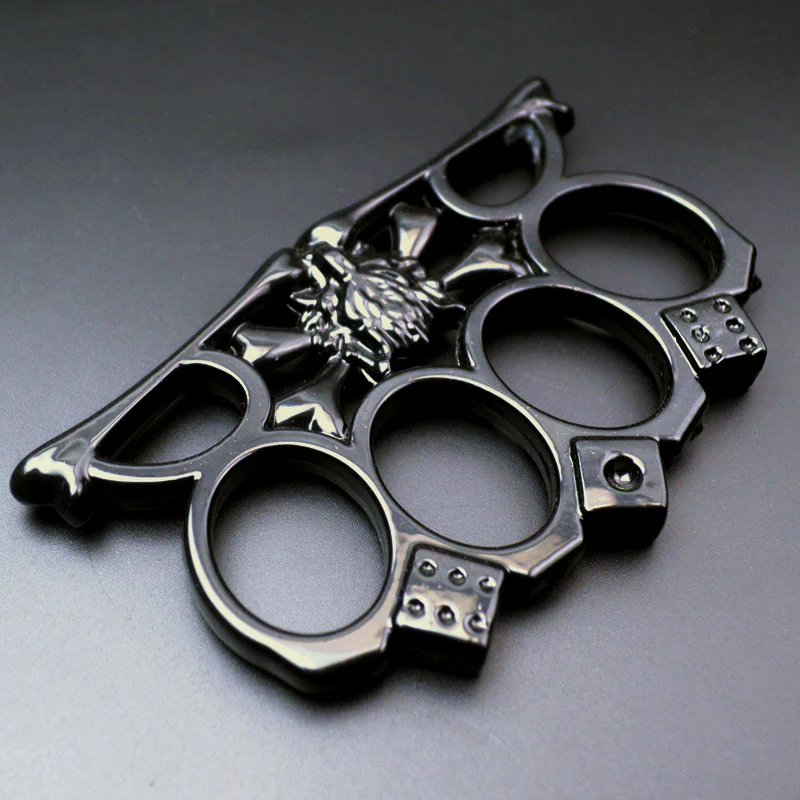 Wolf Head Style Knuckle Duster Four-fingered Tiger Defense Gloves with Car Broken Window Fight Boxing Ring Life-saving EDC Tool - Image 5